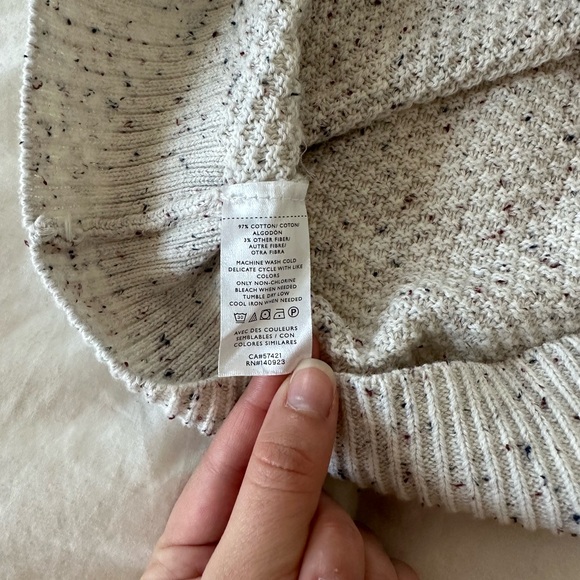 LOFT Light Gray Crew Neck Sweater - Picture 5 of 6